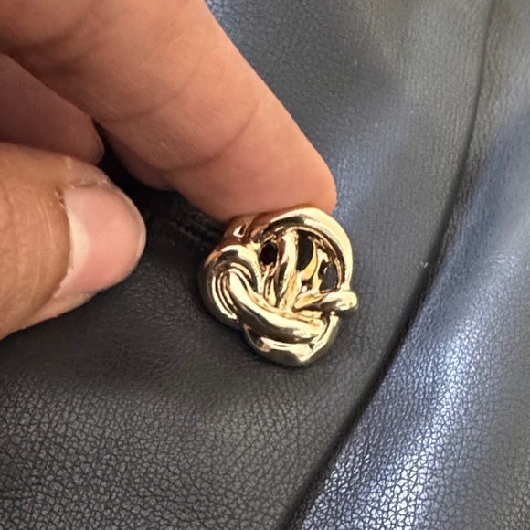 NWT PIXIE MARKET Agatha faux leather vest top in Black w/ golden buttons size XS - Picture 8 of 11